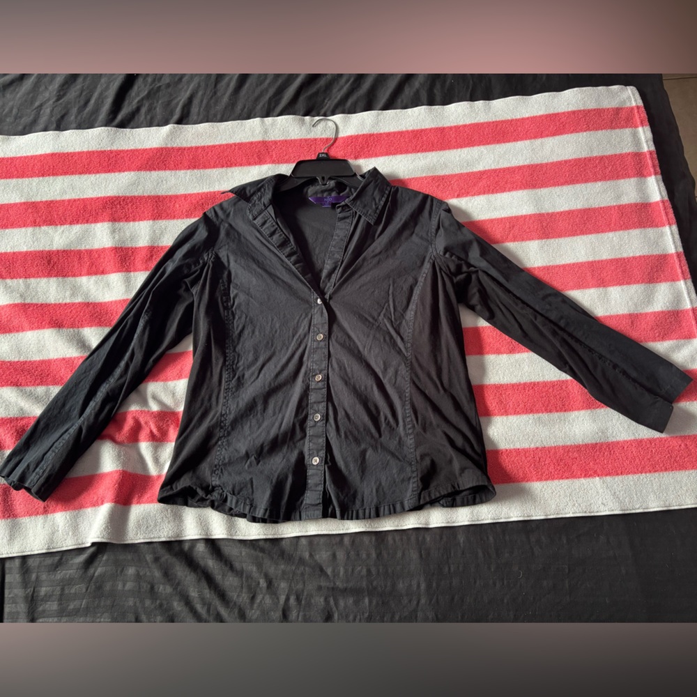 Black Button-Up Blouse